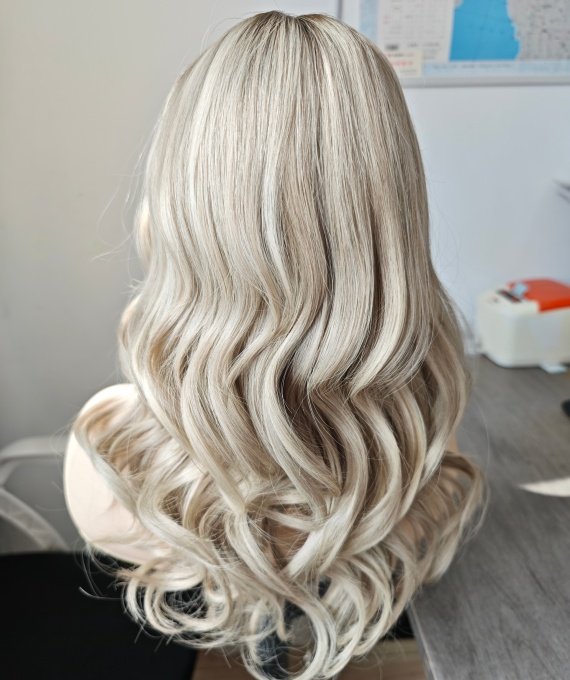 Lace top wig with adjustable density and style