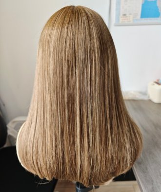 Ash brown golden 18"  Lace Top Wig 