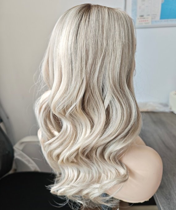 Lace top wig with adjustable density and style