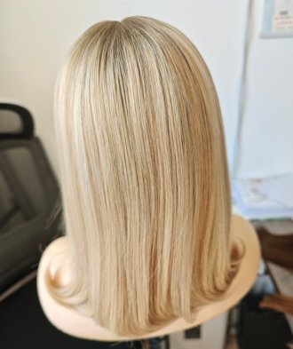 Cold golden 14"  Medical Wig  