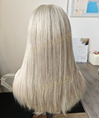 Natural Grey  20"  Medical Wig